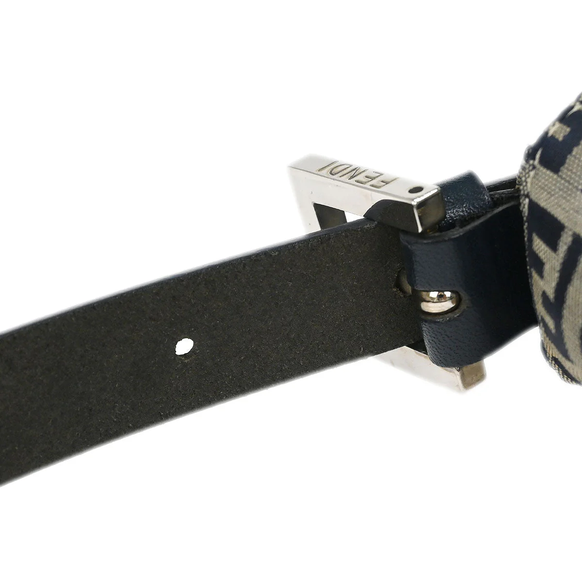 Fendi Gray Zucchino Baguette Handbag - Image 6