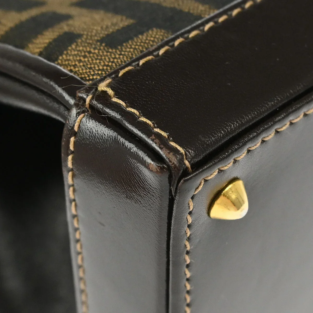 Fendi Brown Zucca Handbag - Image 5