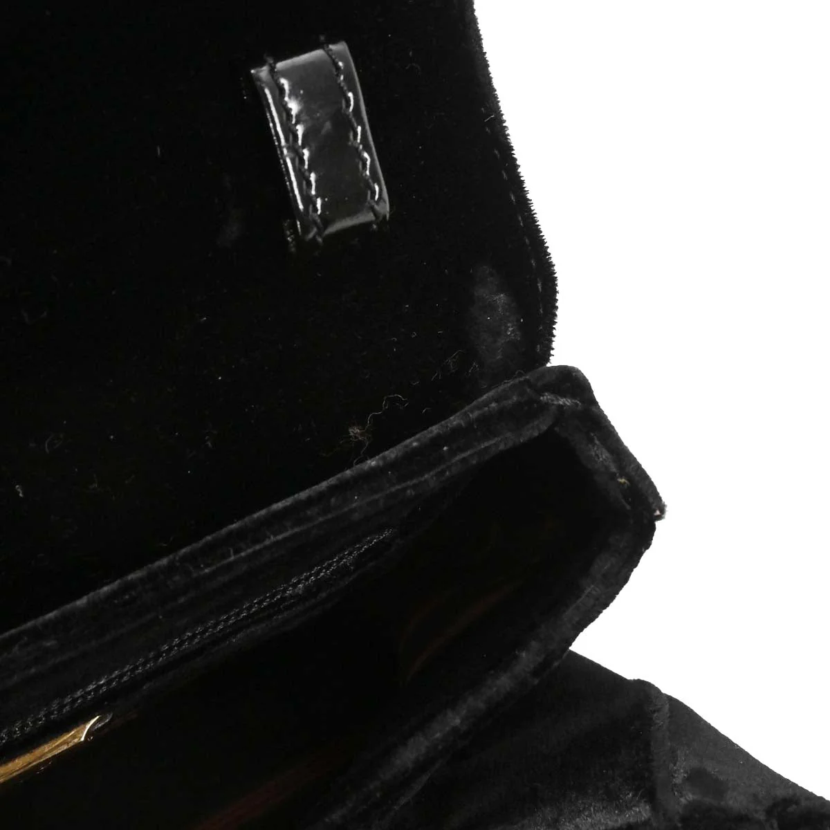 Loewe Black Velvet Patent Velazquez 2way Shoulder Handbag - Image 10