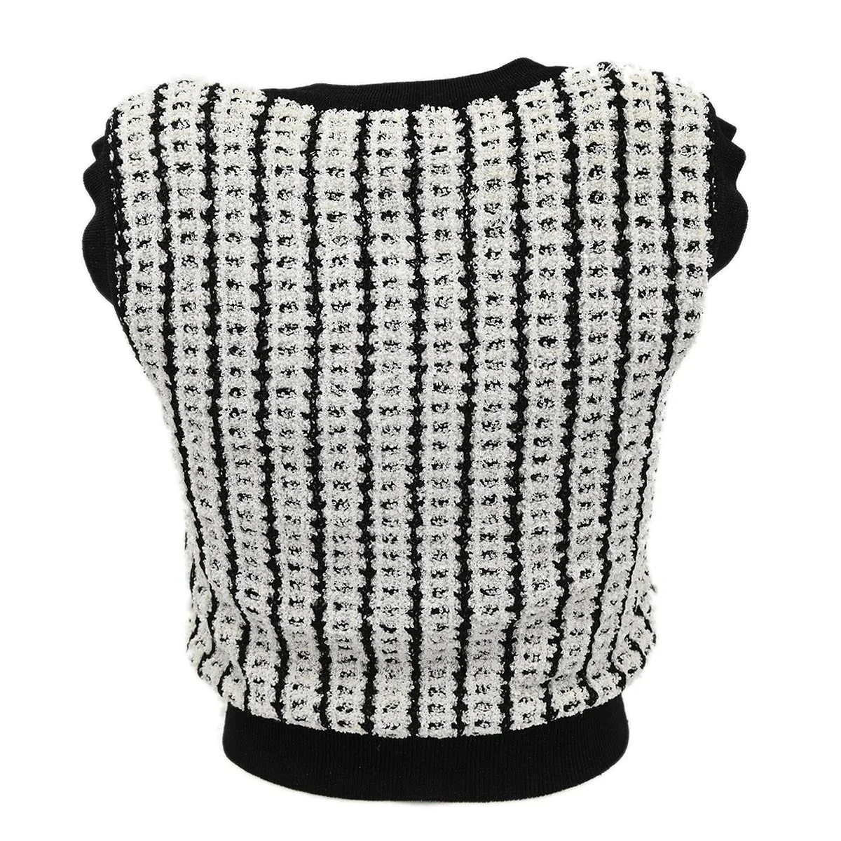 Chanel Sleeveless Vest Sweater Top White 97P #38 - Image 2