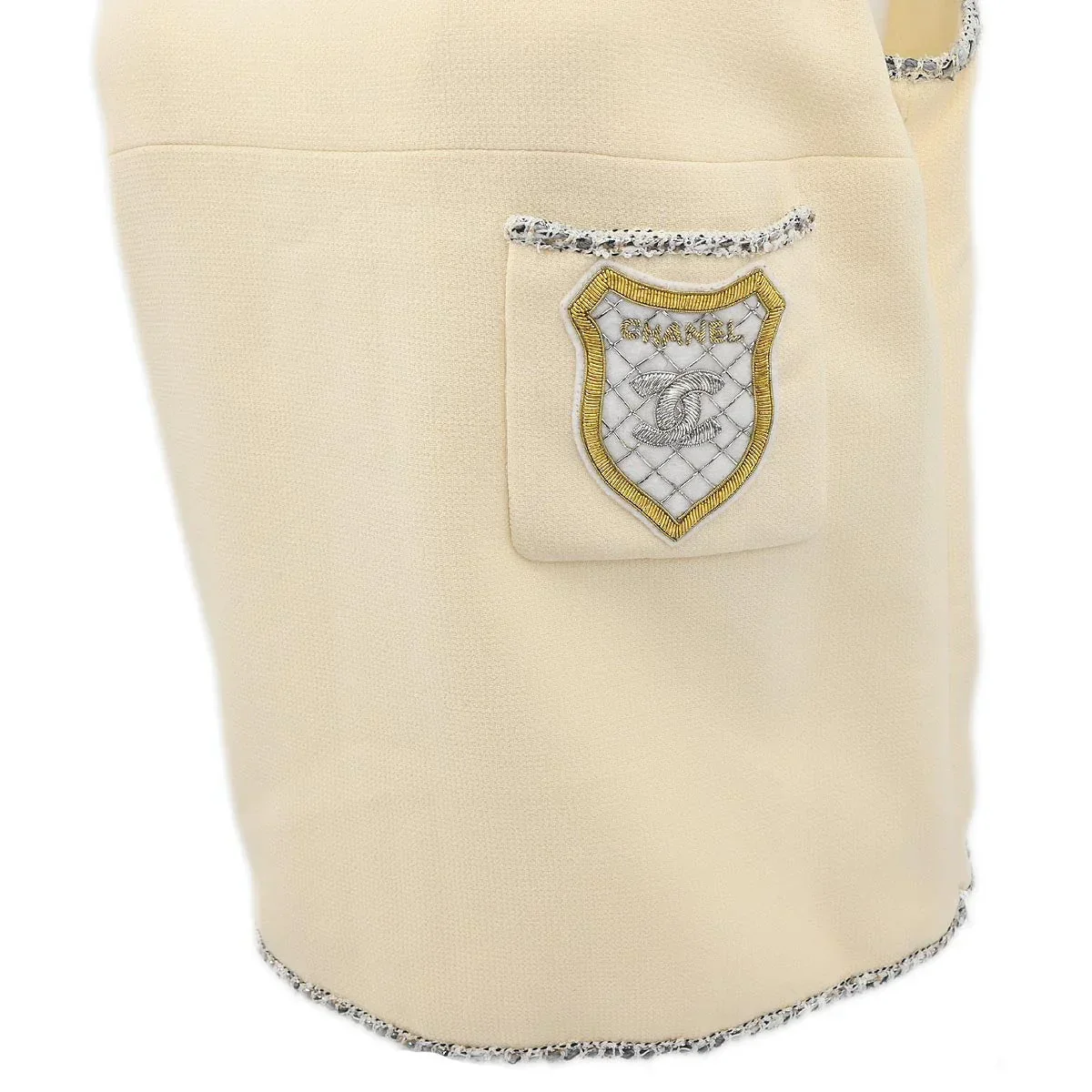 Chanel Sleeveless Top Ivory 05C #42 - Image 3