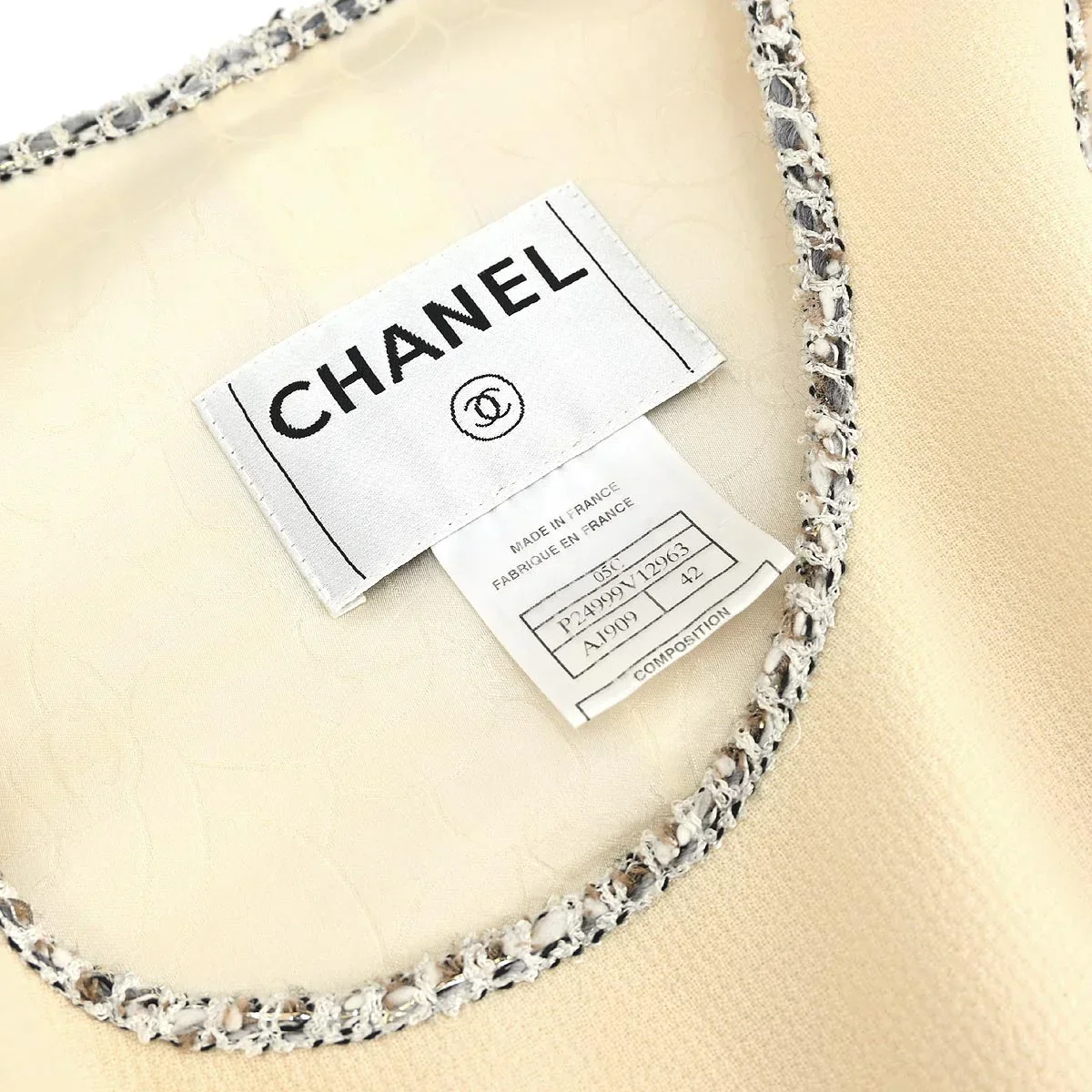 Chanel Sleeveless Top Ivory 05C #42 - Image 9
