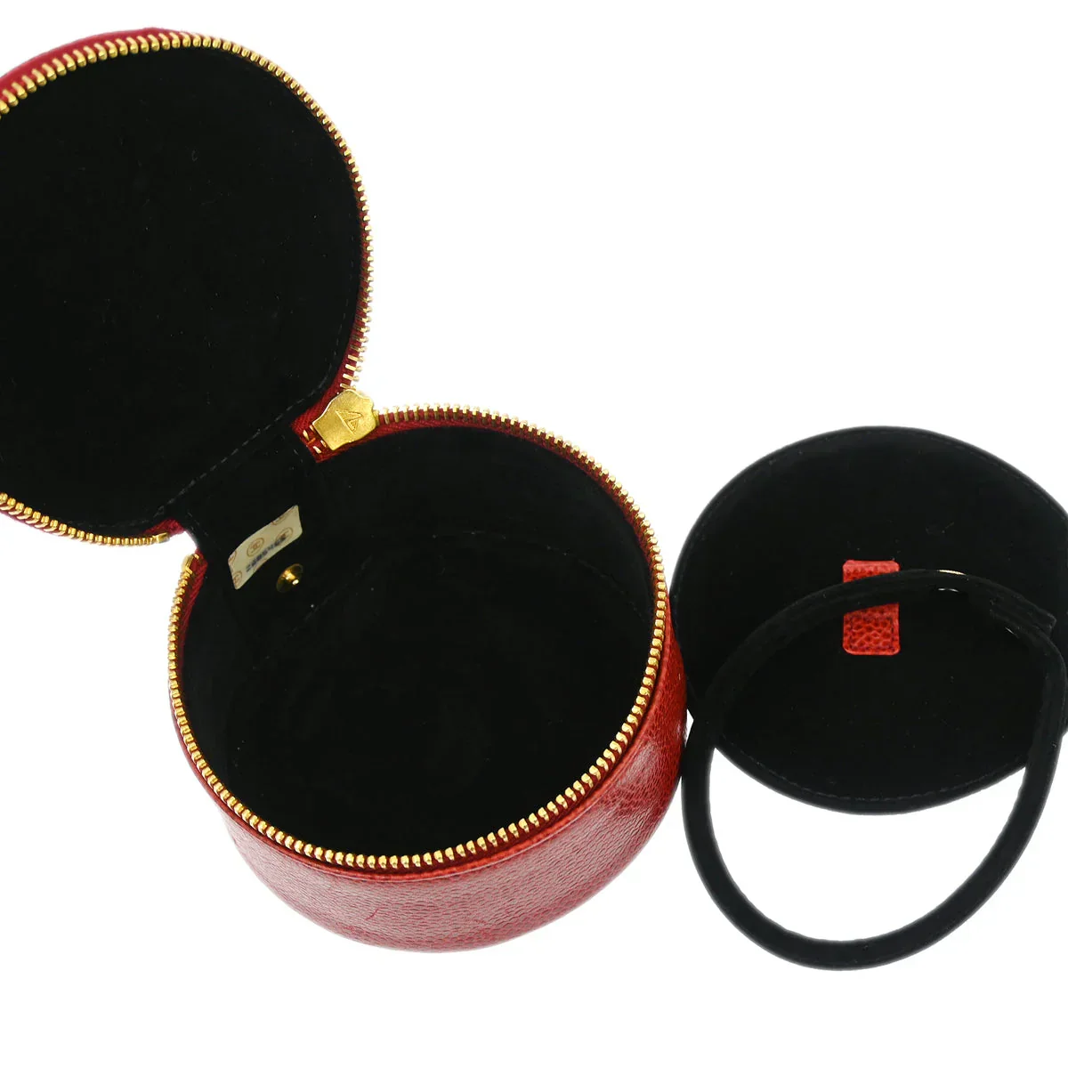 Chanel 1991-1994 Red Caviar Jewelry Case Pouch - Image 5