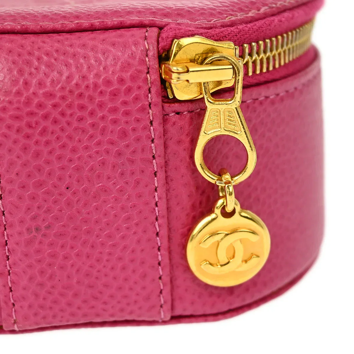 Chanel Pink Caviar Jewelry Case Pouch - Image 3