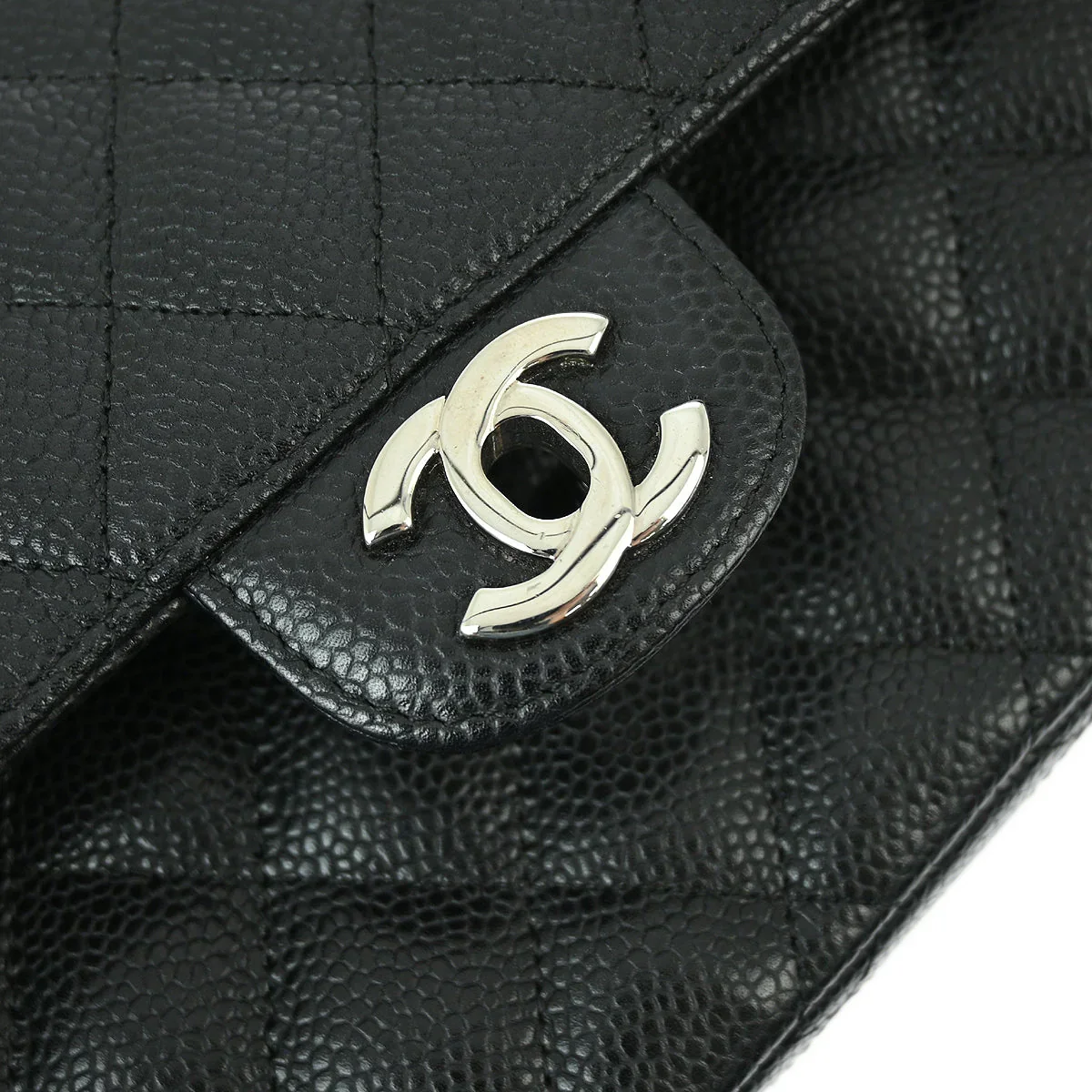 Chanel 2006-2008 Black Caviar East West Shoulder Bag - Image 5