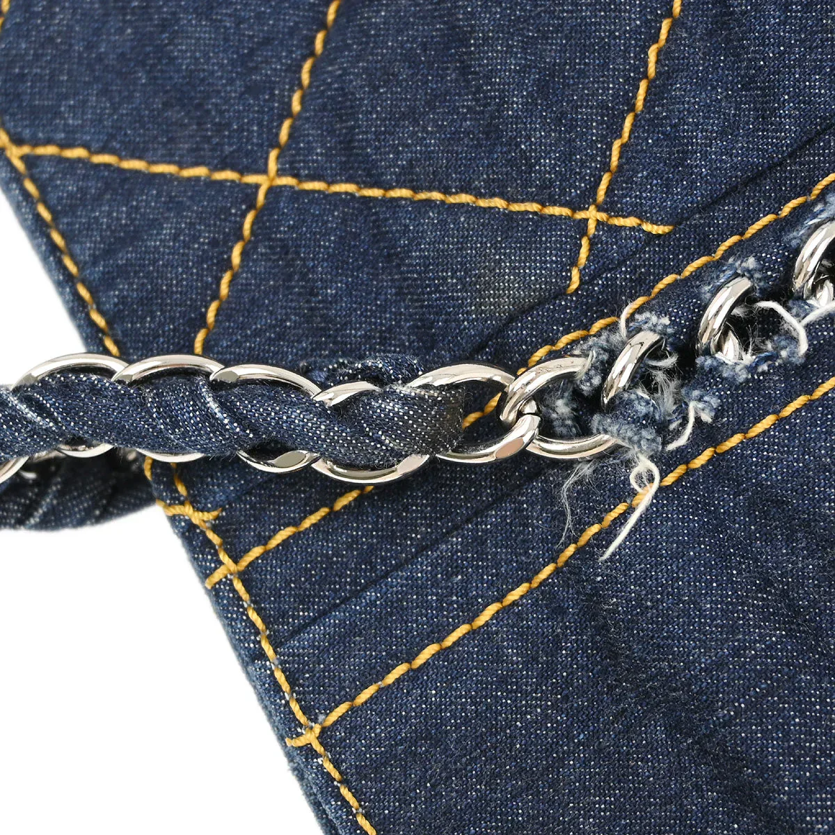 Chanel 2005-2006 Blue Denim Luxury Line Tote Handbag - Image 5