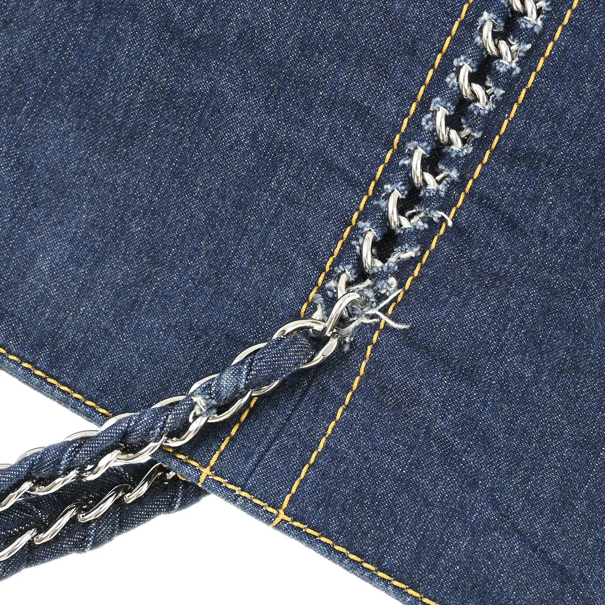 Chanel 2005-2006 Blue Denim Luxury Line Tote Handbag - Image 6