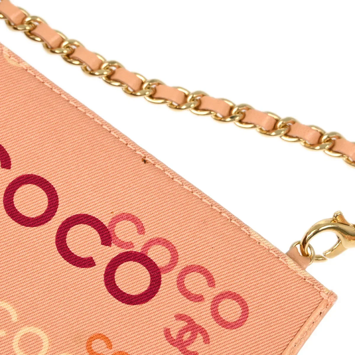 Chanel 2001-2003 Pink Canvas Coco Chain Handbag - Image 3