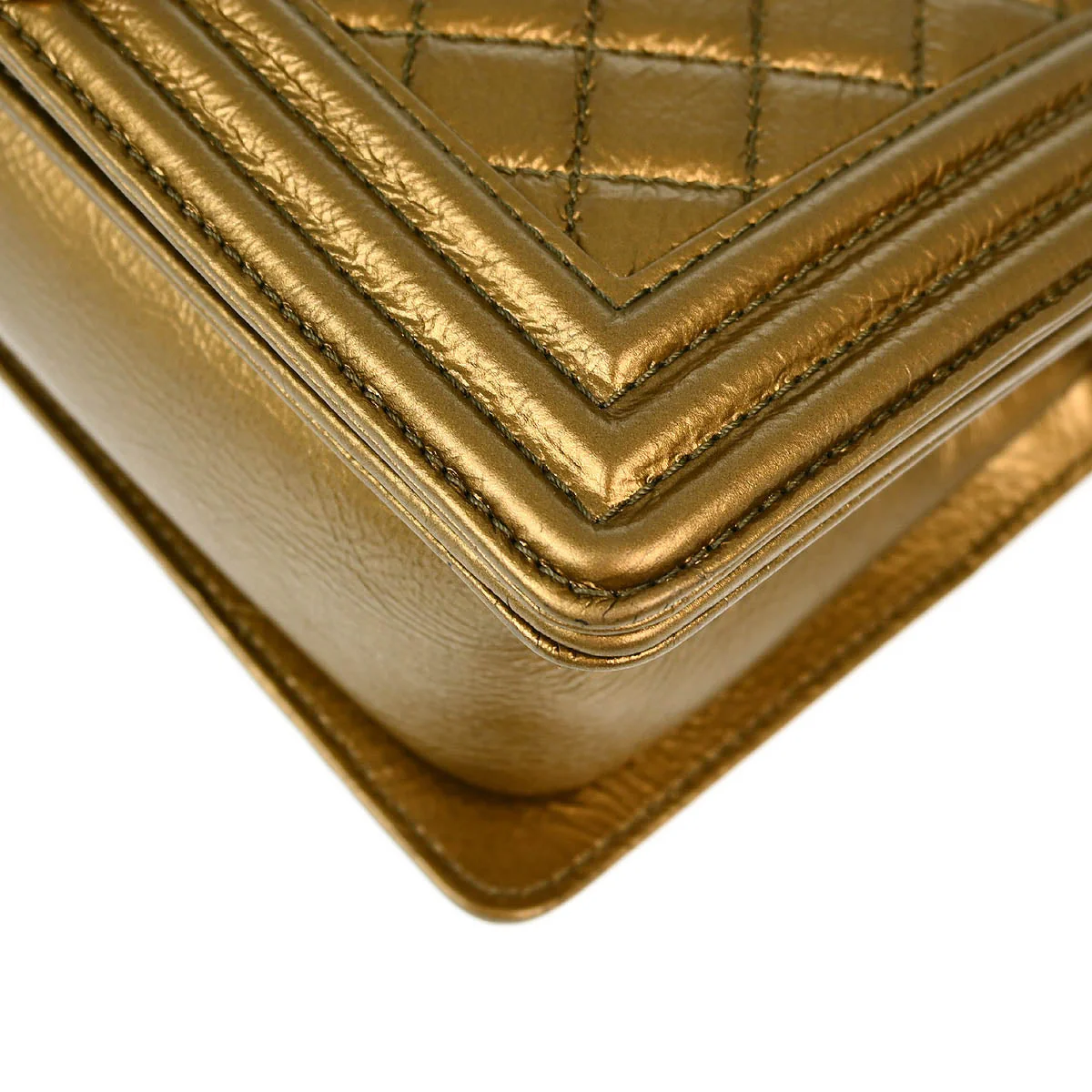 Chanel 2020-2021 Bronze Calfskin Boy Medium - Image 4