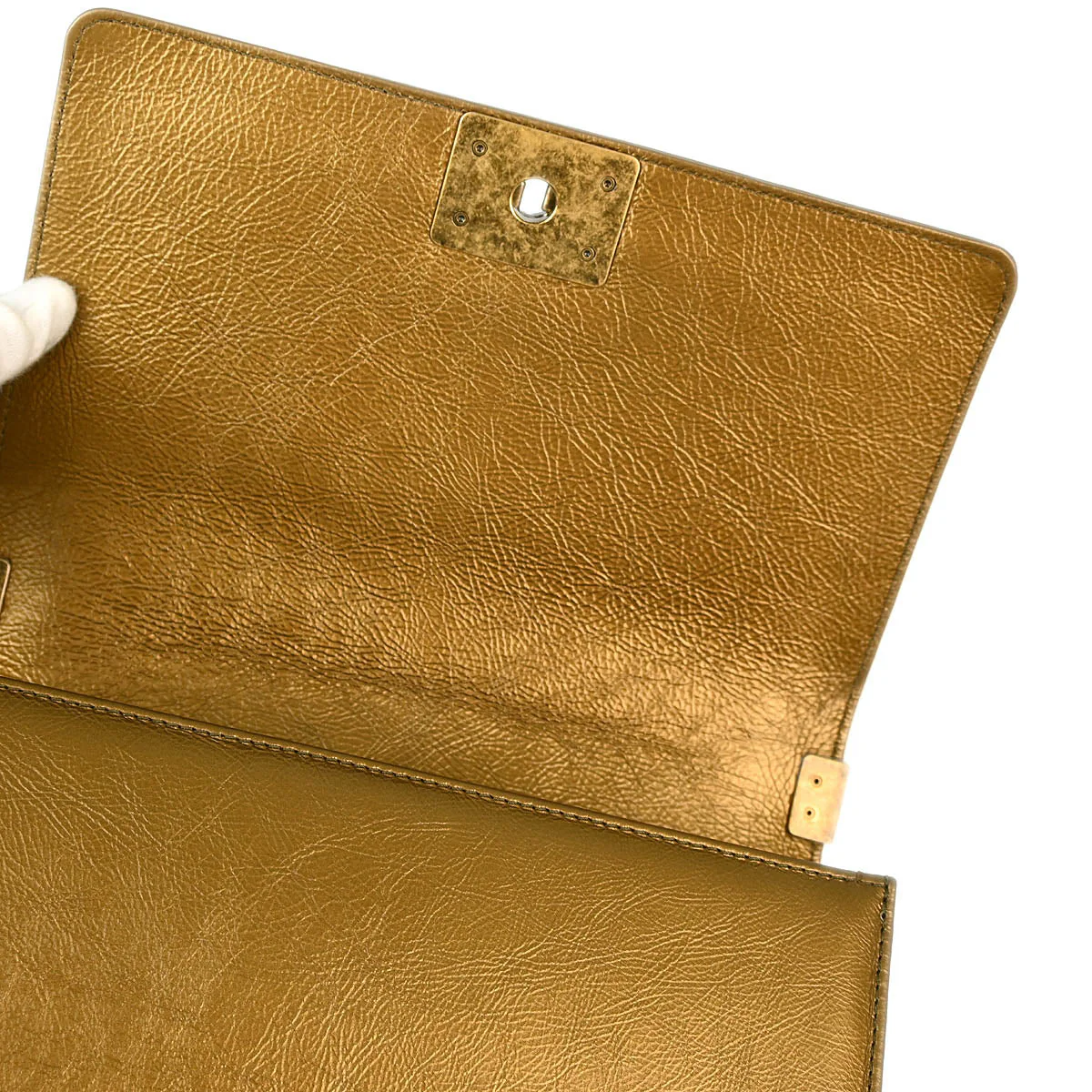 Chanel 2020-2021 Bronze Calfskin Boy Medium - Image 6
