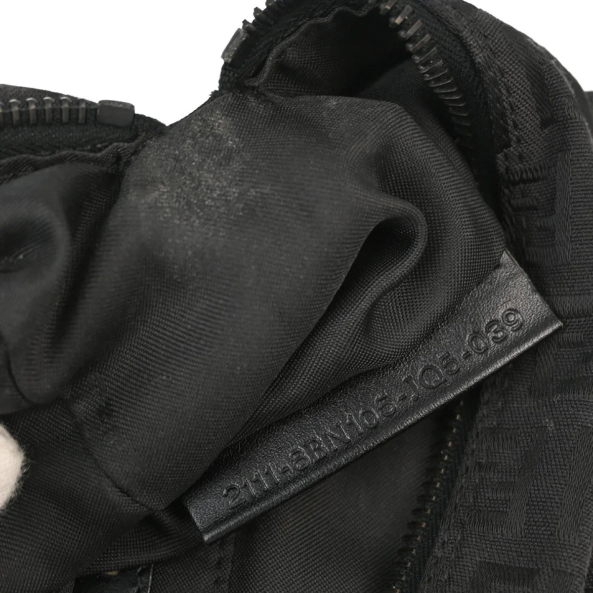 Fendi 2003 Black Zucchino Handbag - Image 10