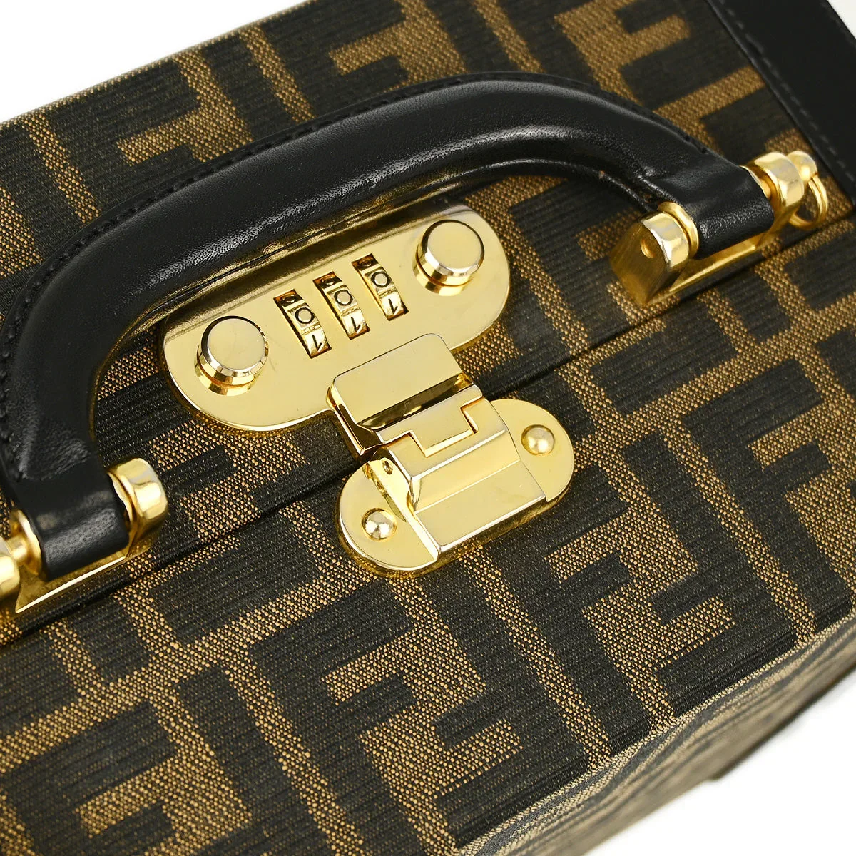 Fendi Brown Black Zucca Makeup Box - Image 3
