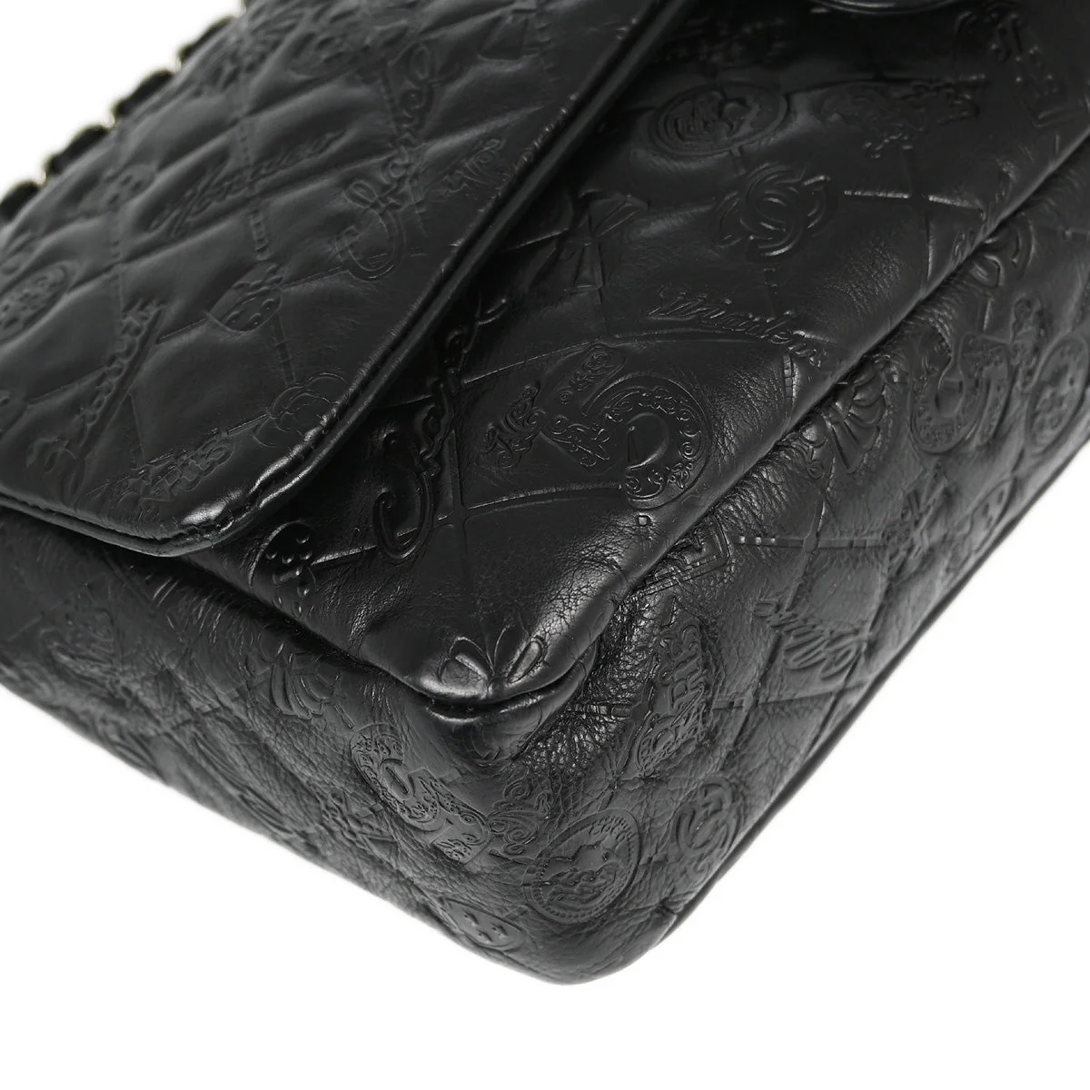 Chanel 2010-2011 Calfskin Icon Single Flap Shoulder Bag - Image 4