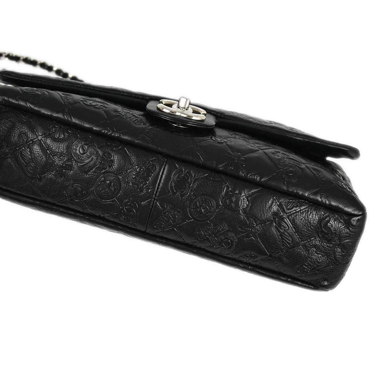 Chanel 2010-2011 Calfskin Icon Single Flap Shoulder Bag - Image 5