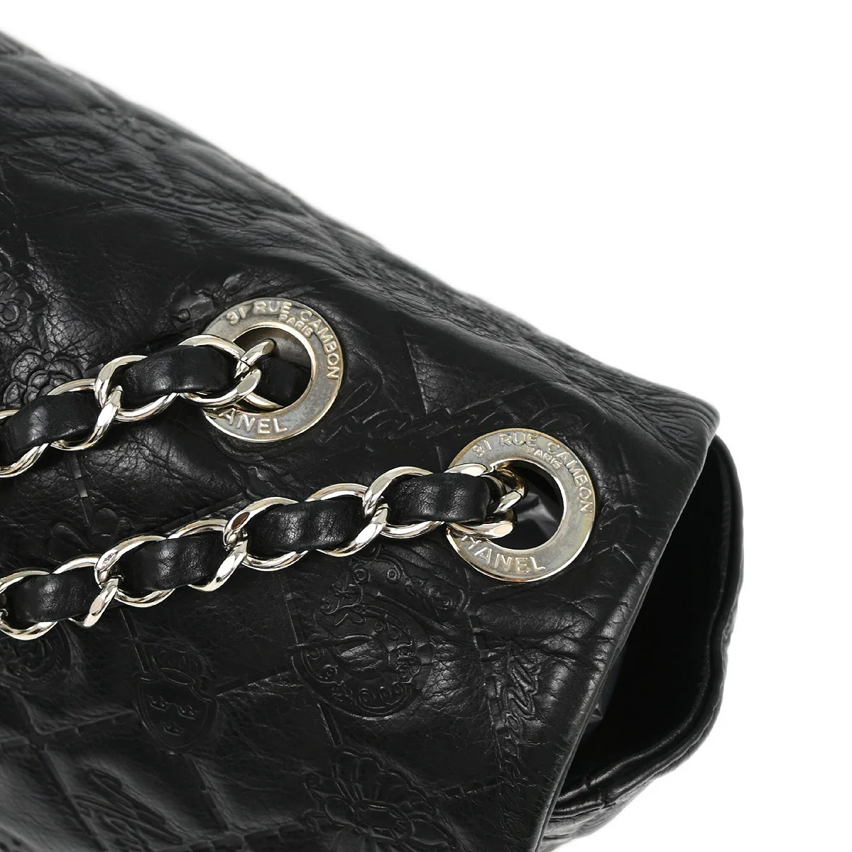 Chanel 2010-2011 Calfskin Icon Single Flap Shoulder Bag - Image 6