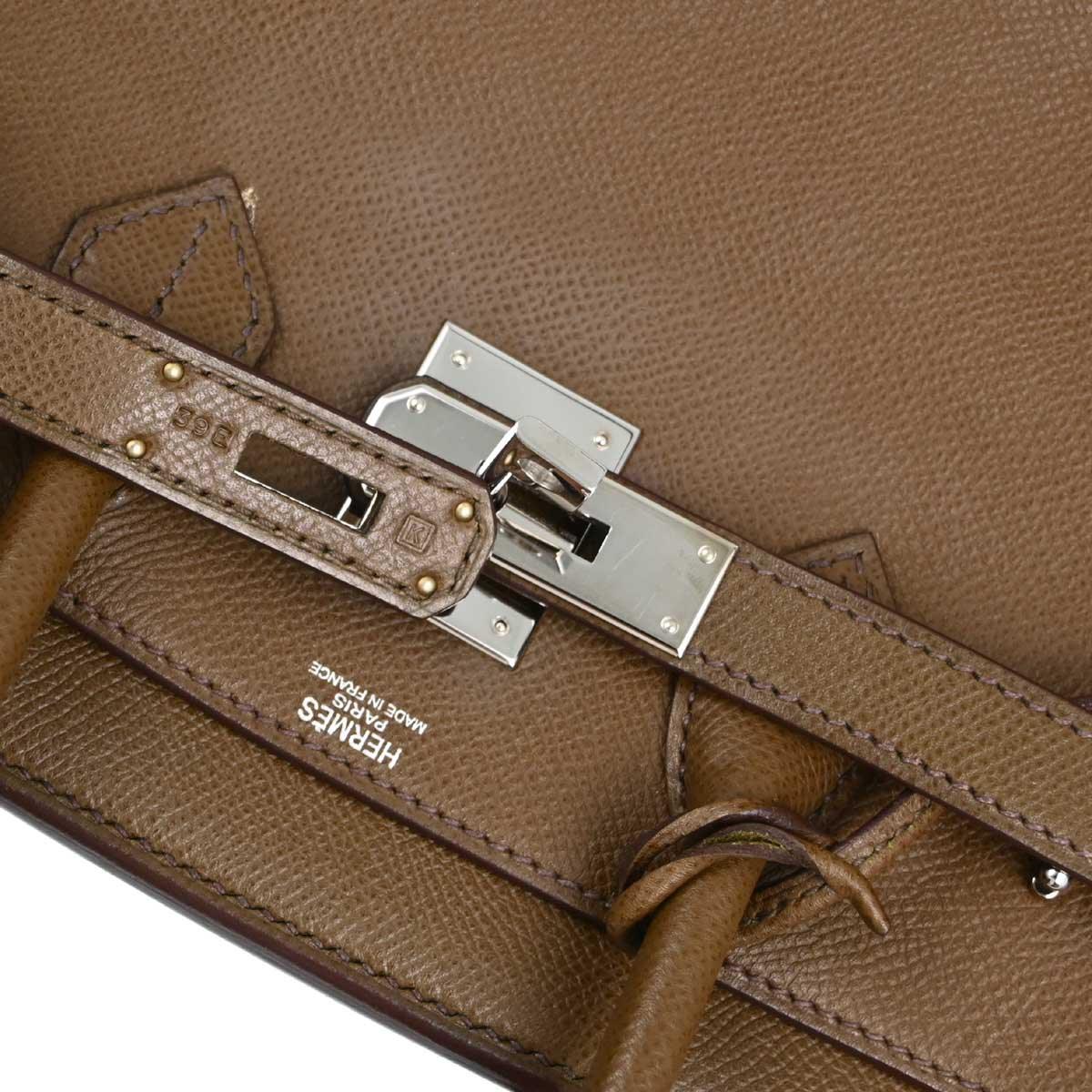 Hermes 2007 Taupe Gray Epsom Haut a Courroies 28 Handbag - Image 10
