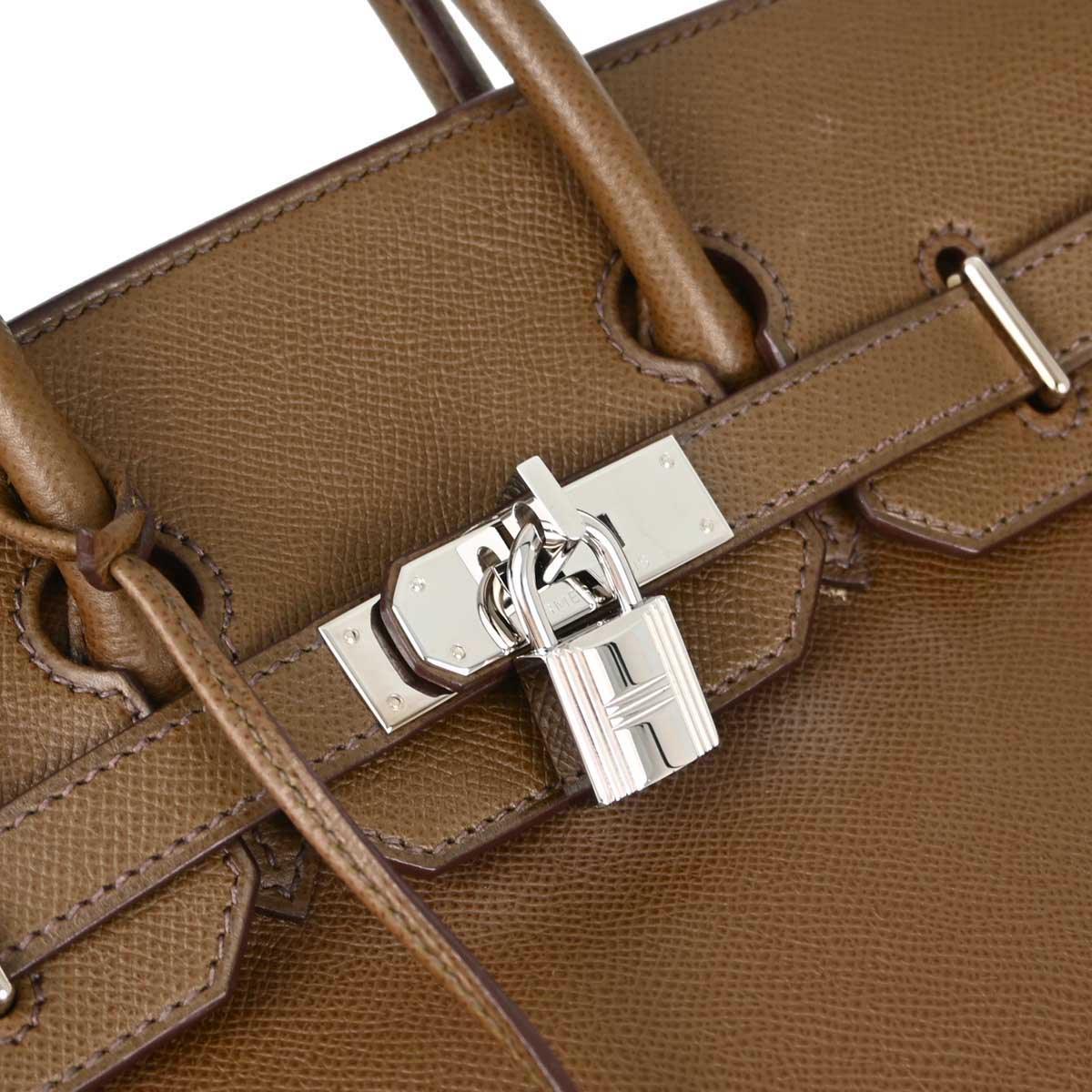 Hermes 2007 Taupe Gray Epsom Haut a Courroies 28 Handbag - Image 3