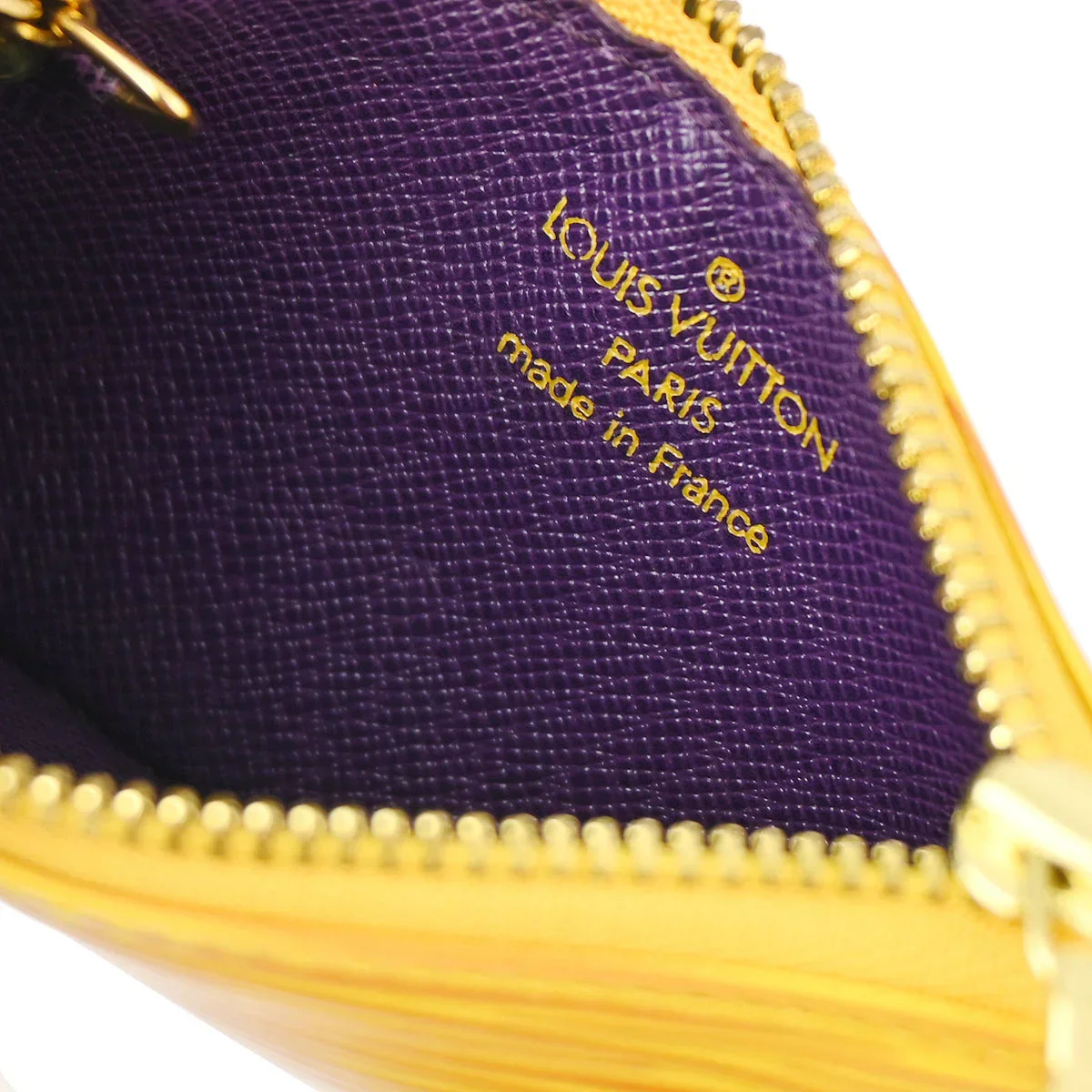 Louis Vuitton 1994 Yellow Epi Pochette Cles Coin Case Wallet M63809 - Image 6