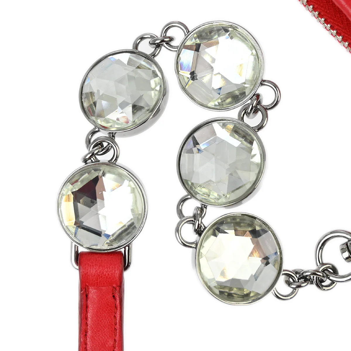 Miu Miu 2000-2010 Red Lambskin Matelasse Shoulder Bag - Image 5