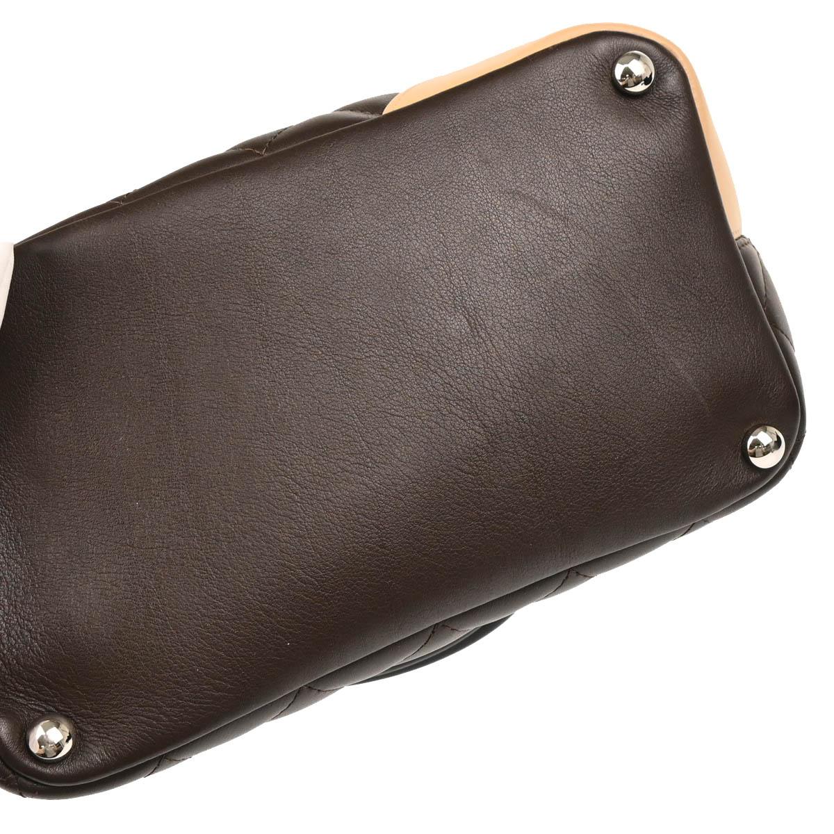 Chanel 2004-2005 Brown Calfskin Cambon Ligne Tote Handbag - Image 4