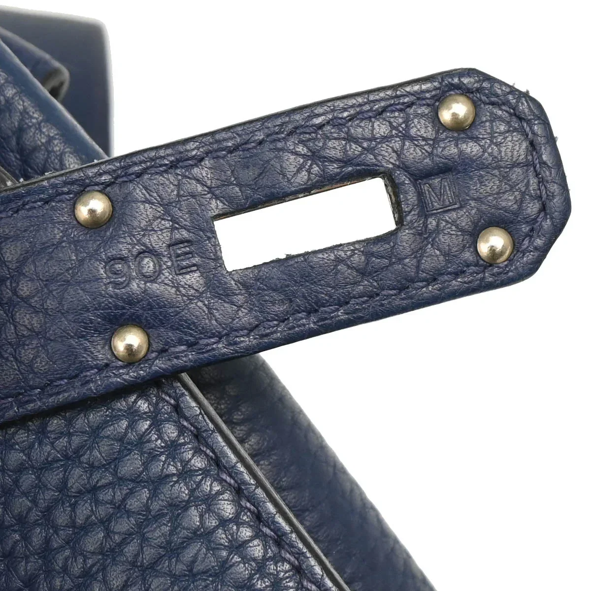 Hermes 2009 Blue De Prusse Taurillon Clemence Jypsiere 31 Shoulder Bag - Image 10
