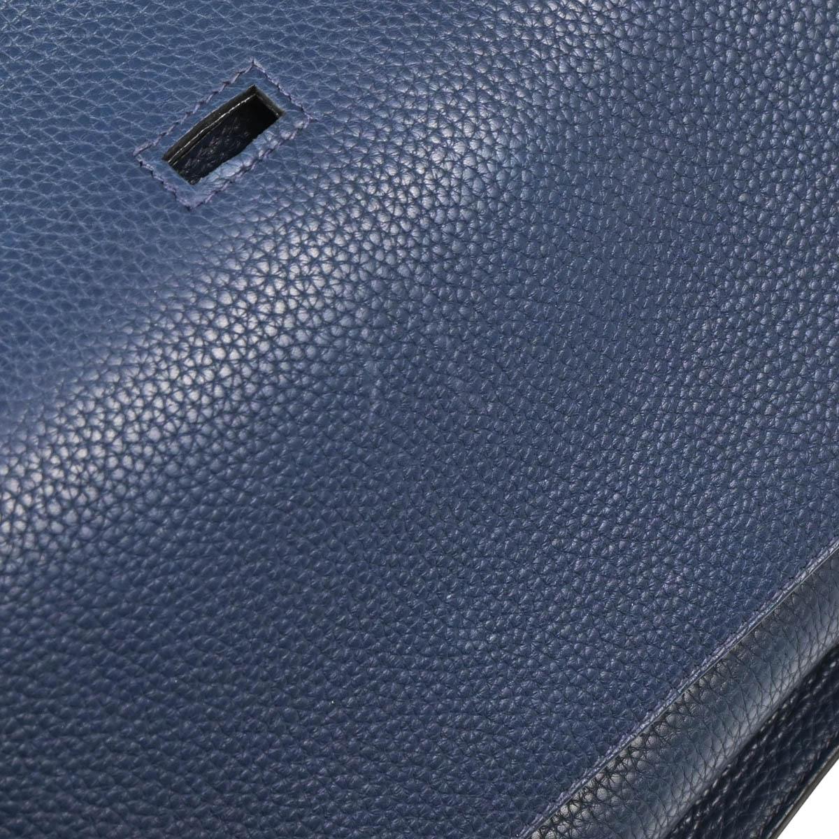 Hermes 2009 Blue De Prusse Taurillon Clemence Jypsiere 31 Shoulder Bag - Image 6