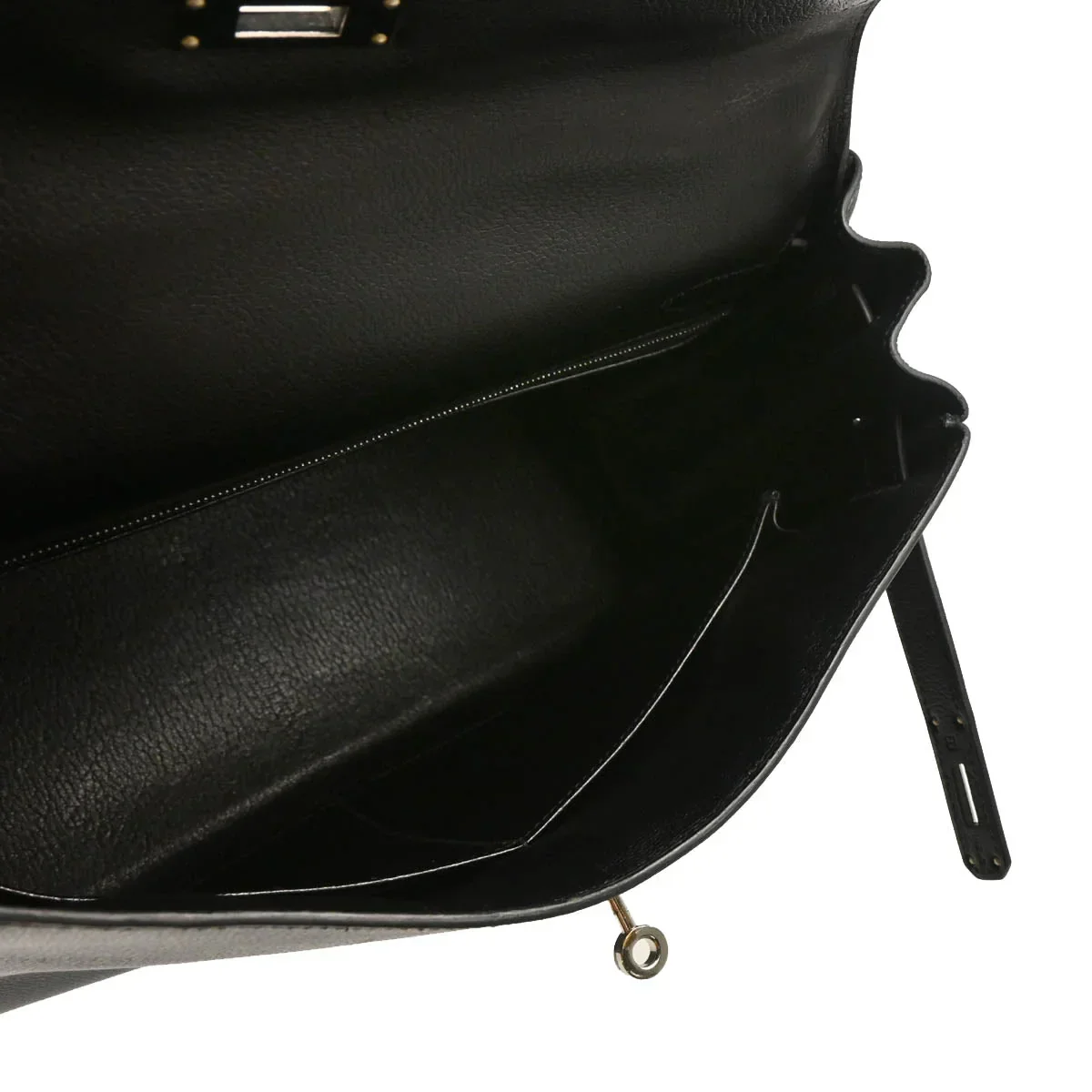 Hermes 2005 Black Chevre Kelly 32 Retourne 2way Shoulder Handbag - Image 4