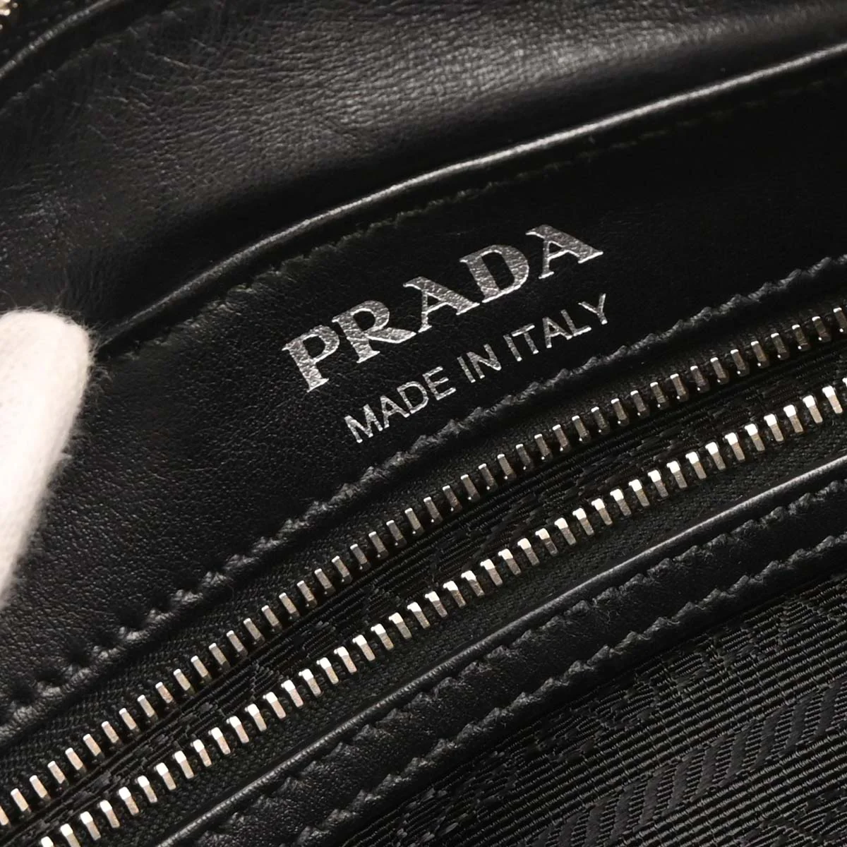 Prada Black Calfskin Racing Logo Camera Bag Shoulder Bag - Image 8
