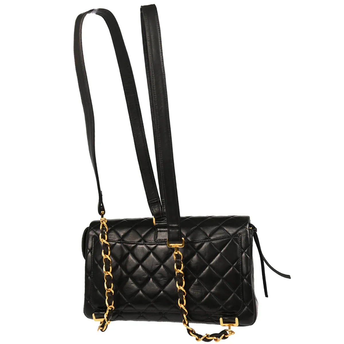 Chanel 1994-1996 Black Lambskin Backpack - Image 2