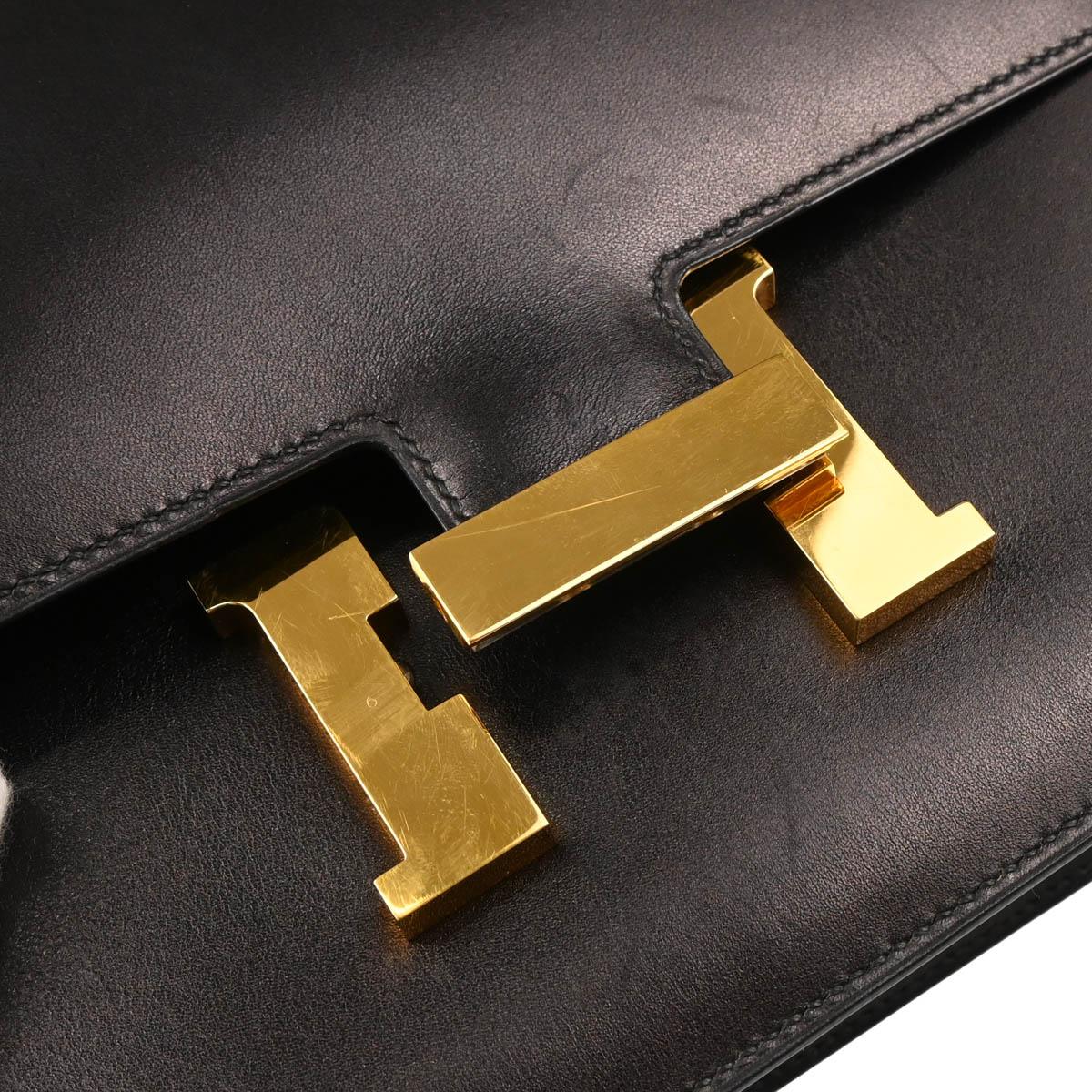 Hermes 2000 Black Box Calf Constance 25 Shoulder Bag - Image 4
