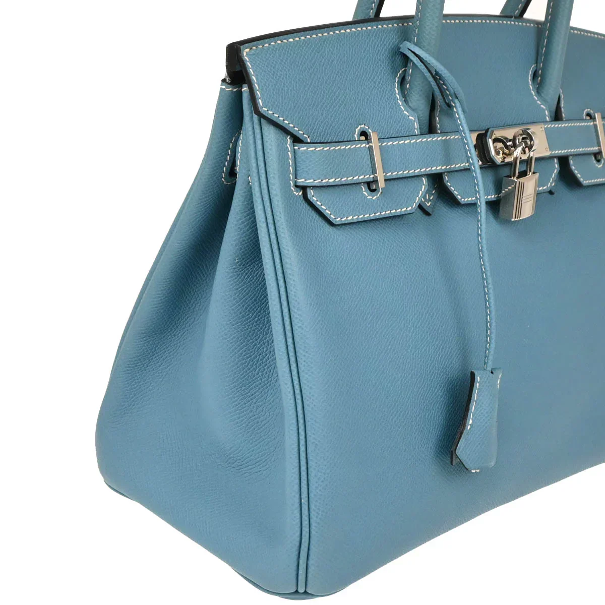 Hermes Blue Jean Epsom Birkin 30 Handbag - Image 3